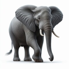 Obraz premium Asian Elephant is isolated on a White background 2