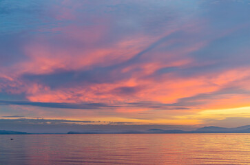 Stunning Sunrise Over Victoria Harbour, Vancouver Island, Canada