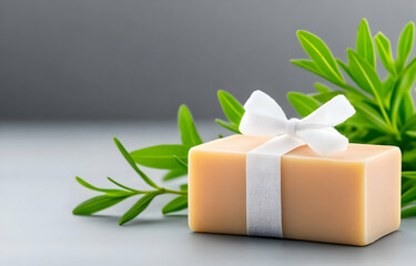 White Greek yogurt topped with fresh blueberries and mint, a healthy and refreshing dairy dessert