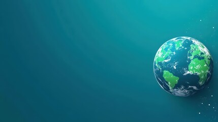 Fototapeta premium Sustainable planet, green technology, flat design illustration