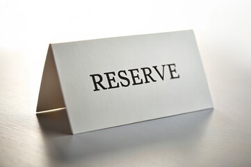 Reserve Table Card. 