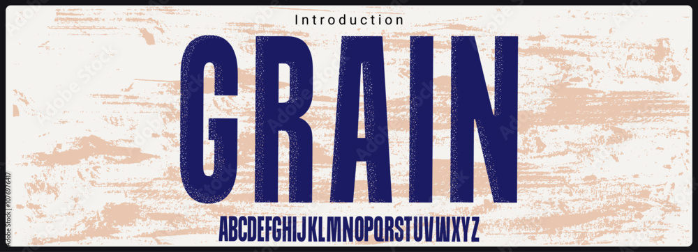 Poster condensed sans serif typeface. alphabet vector font with grain texture. rough and grunge style vecto