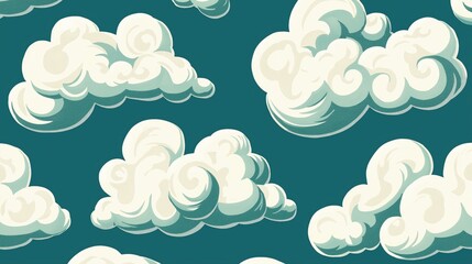Retro Vintage Cloud Illustration