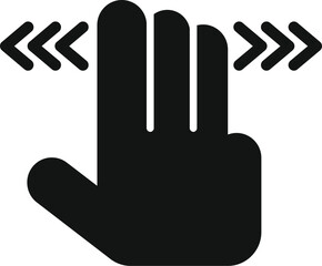 Obraz premium Finger moving across a touchscreen, gesturing to swipe left and right