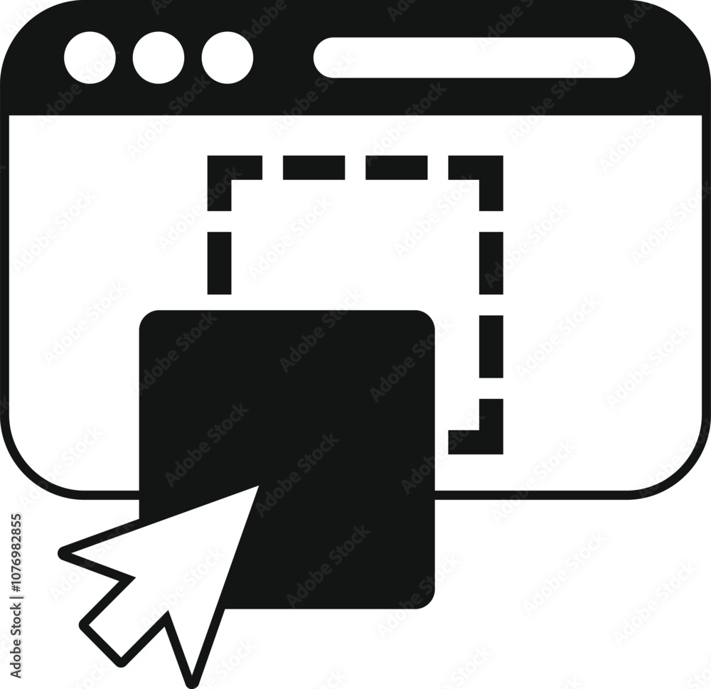 Fototapete resizing tool within webpage interface, featuring mouse cursor actively dragging and dropping elemen