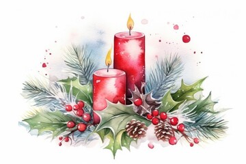 Christmas graphics pattern candle.