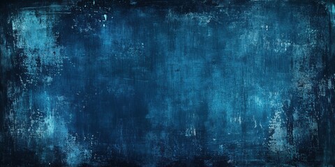 Obraz premium Soft brush strokes create a harmonious blend of deep blue hues, suggesting a serene underwater world transformed by twilight's glow. A sense of depth envelops the viewer in calmness.