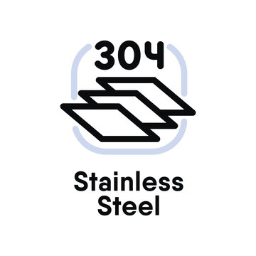 Stainless Steel 304 vector information sign