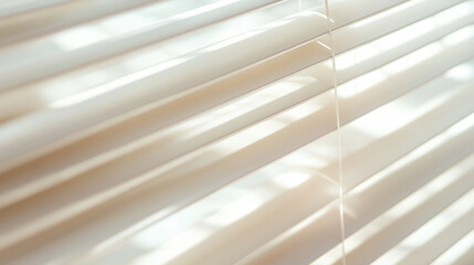 Minimalistic texture of shadows on the wall, sunlight filtering through blinds