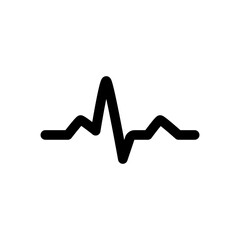 Pulse beat icon logo template design trendy.