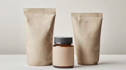 Naklejka premium Zero-waste packaging mockup for beauty products
