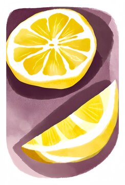 Lemon fruit illustration
