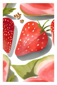 close up of a bunch of strawberries