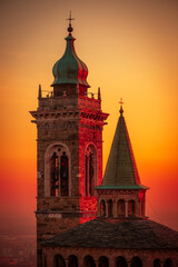 Bergamo city duomo historic center cathedral Italian architecture