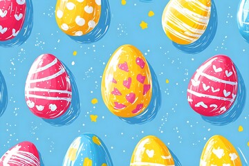 Rabbit and easter eggs frame watercolor mammal animal plant Cartoon bunny elements Cute bunny footprint trail paws ears and Funny bunnies head muzzle easter pattern rabbits and bunny free vector