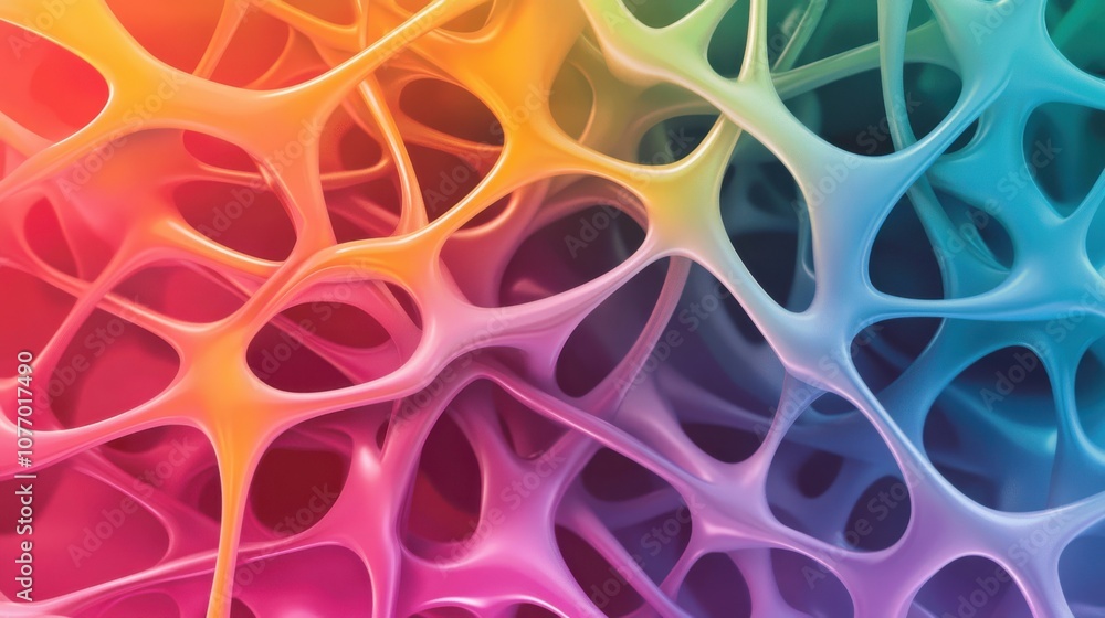 Poster colorful visualization of neural network structures