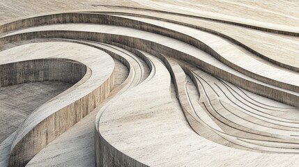 A set of curved rulers is used for drawing smooth, flowing lines, often used in landscape architecture and industrial design