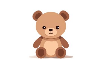 Fototapeta premium A teddy bear icon plush cute toy.
