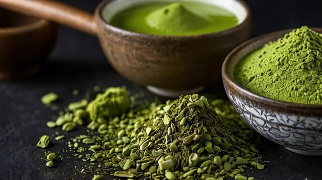 bowl of traditional japan ocha tea 