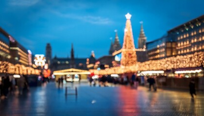 Fototapeta premium blurry bokeh christmas lights at Southbank