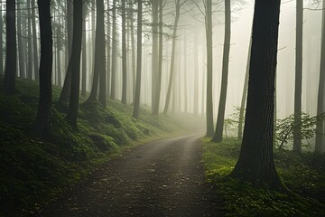 Obraz premium morning in the forest