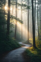 Obraz premium morning in the forest