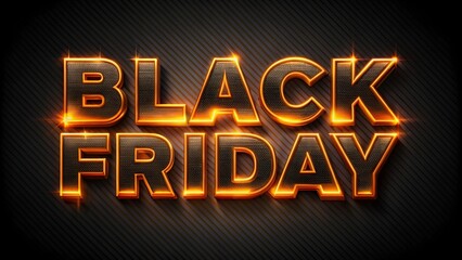 Obraz premium 3D Black friday sale sign text effect