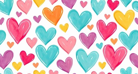 seamless pattern with hearts 