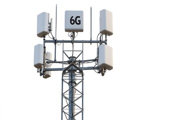 6G global network technology communication antenna tower – Representing the future of connectivity, advanced telecommunications, and cutting-edge infrastructure