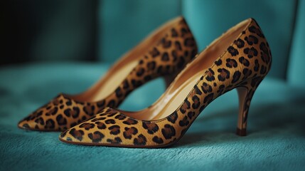 Chic leopard print high-heeled pumps 