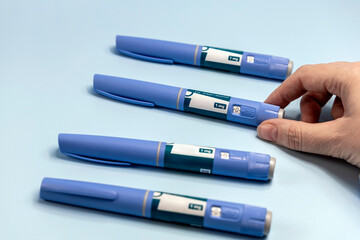  Insulin injection pen or insulin cartridge pen for diabetics.