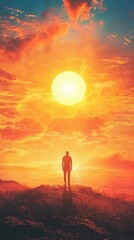 Radiant Sunrise Illuminates Vibrant Landscape