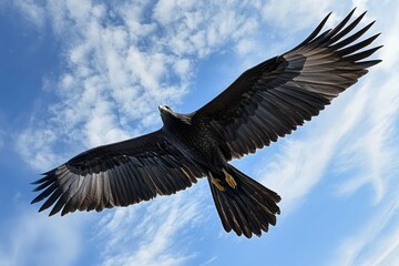Obraz premium Majestic Eagle Gliding Through the Open Sky
