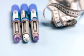  Insulin injection pen or insulin cartridge pen for diabetics.