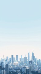 Obraz premium Simplified Flat Design Cityscape Illustration