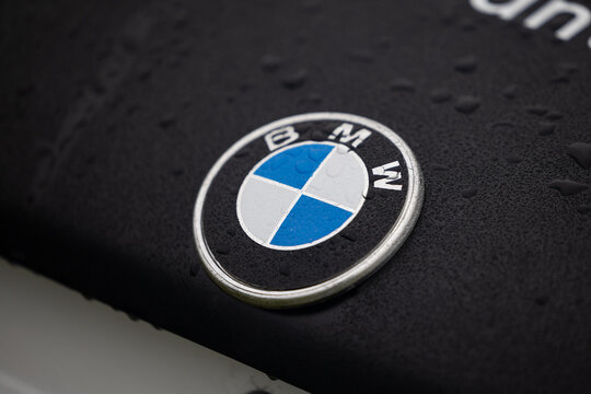 BMW Badge Close-up - Detailed BMW 2002 Emblem for Automotive Editorial Content
