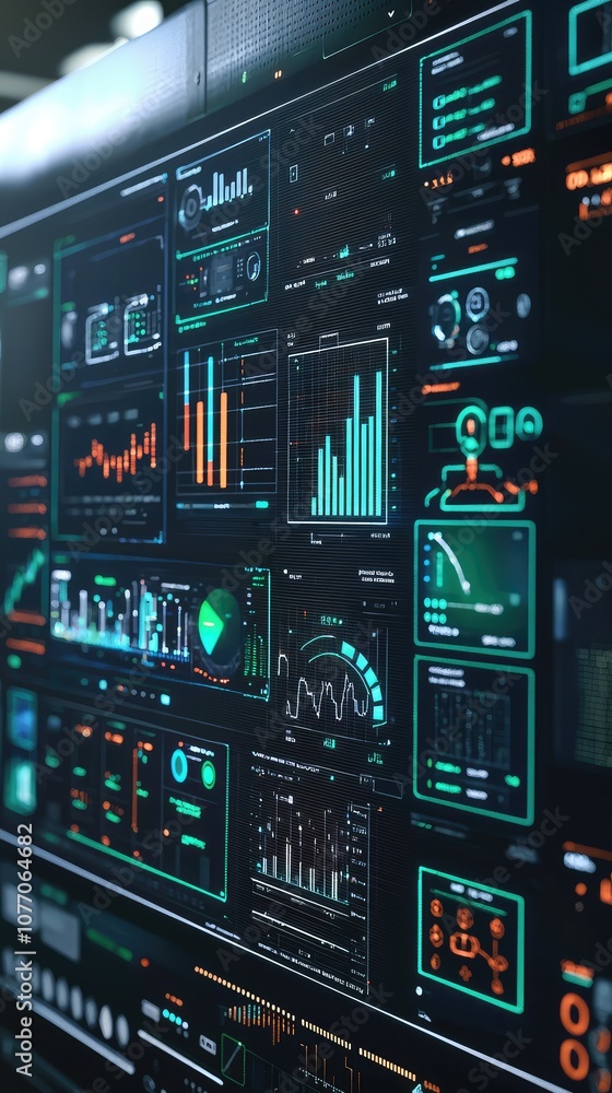 Poster dynamic energy management system interface display