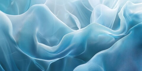 Obraz premium Graceful blue layers swirl and intertwine, creating a tranquil atmosphere that invites exploration and reflection on modern artistry and design.