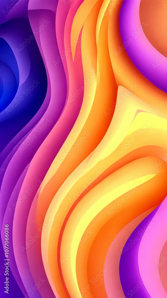Poster abstract colorful waves create a vibrant, flowing pattern