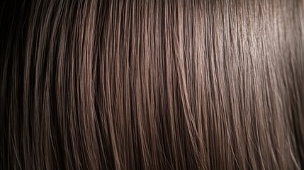 Fototapeta premium Lustrous Straight Hair, an elegant display of long, healthy locks with a centered part, ideal for showcasing everyday beauty and style in various contexts.