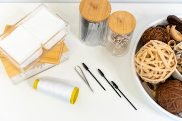 Facial aesthetic treatment clinic. Eyebrow threading.