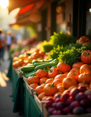 Naklejka premium vegetables on the market