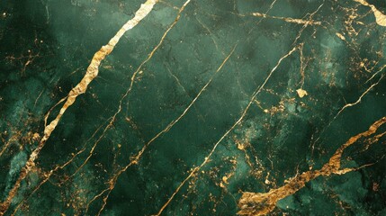 Fototapeta premium Green marble design with rich gold textured veining