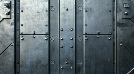 Obraz premium Modern cyber material steel style wall concept background wallpaper AI generated image