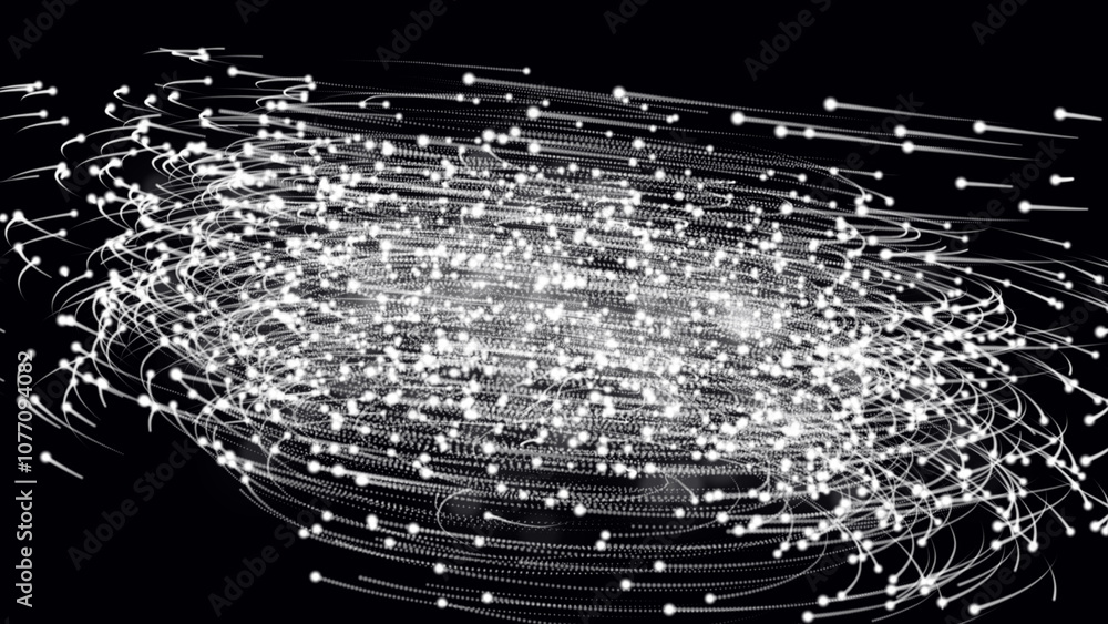 Aufkleber abstract background with circles and lines.growing network connections background. digital connectiv