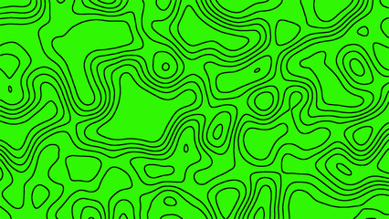 Fototapeta premium Topographic line map. Modern design with Green background with topographic wavy pattern design. Background for geographical map.