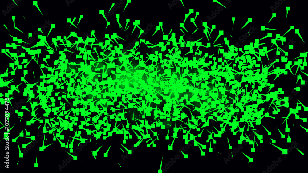 Aufkleber abstract background with square particles. luminous background with squares. growing network connect