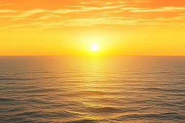 Obraz premium Sun rising over the ocean sunlight outdoors horizon.