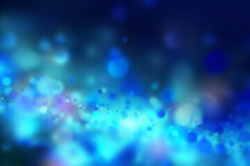 abstract blue bokeh shine in dark background