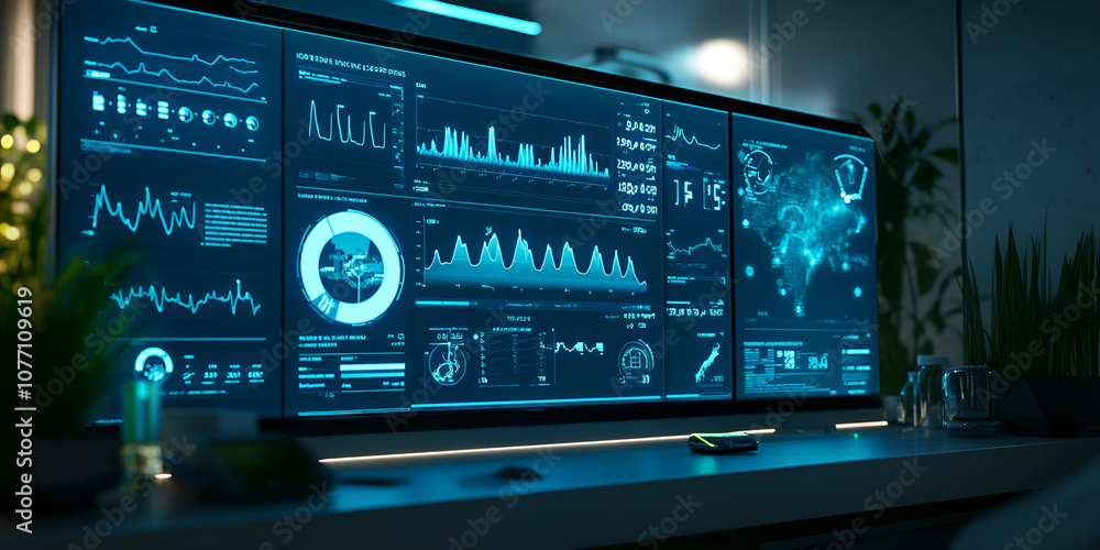 Poster data visualization on triple monitor setup